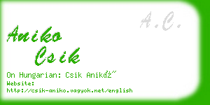 aniko csik business card
